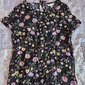 Lauren Conrad Intricate Embroidered Floral Blouse Size Small